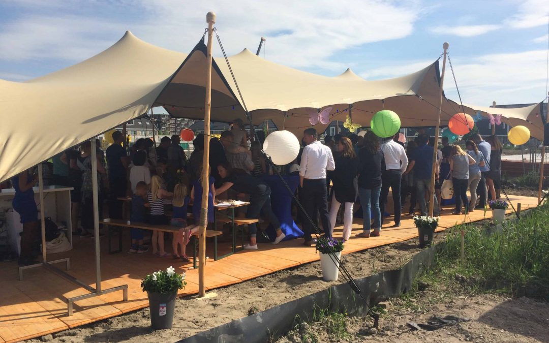 Stretchtent bij Opening bouwlocatie Dura Vermeer Zoetermeer