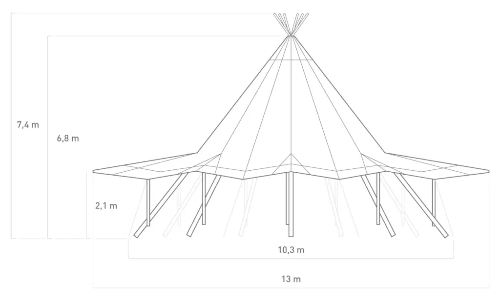 tipi stratus open tentmaten - Tent4Rent Voorhout